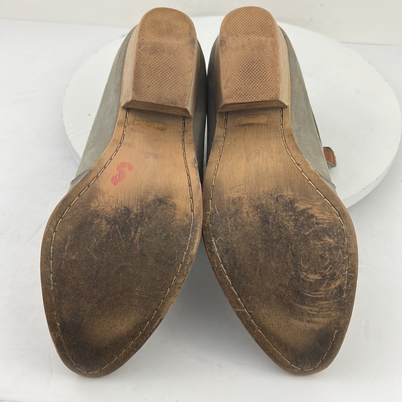 Jeffrey Campbell Womens Jonas Grey Leather Ankle Booties Chunky Block Heel 8.5 - Picture 7 of 9